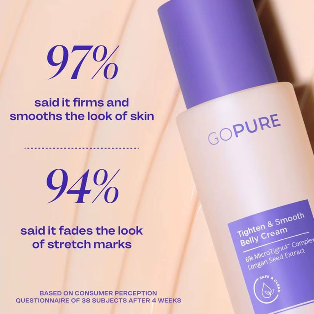 GOPURE Tighten Smooth Belly Cream 6% Microtight4 Complex Longan Seed Extract 125Ml Original Repair Belly Skin Brand Body Lotion